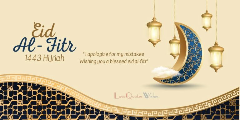 " I apologize for my mistakes Wishing you a blessed eid al-fitr"